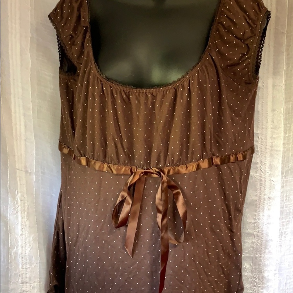17 seventeen fashion brown top Sz xl